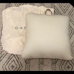 Gathre Ivory vegan leather mini floor cushion